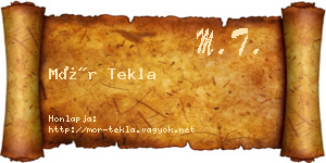 Mór Tekla névjegykártya